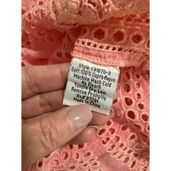 Johnny‎ Was Hoxie Eyelet Sleeveless Tank Top Women’s Large - Picture 11 of 11